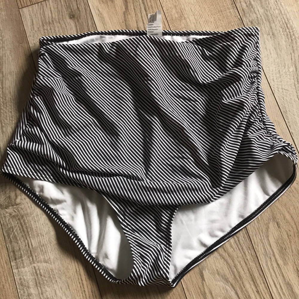 Plus Size High Waisted Bikini Bottom